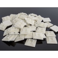 príchytka samolepiaca max 4,8mm 28x28 biela  (TALP)